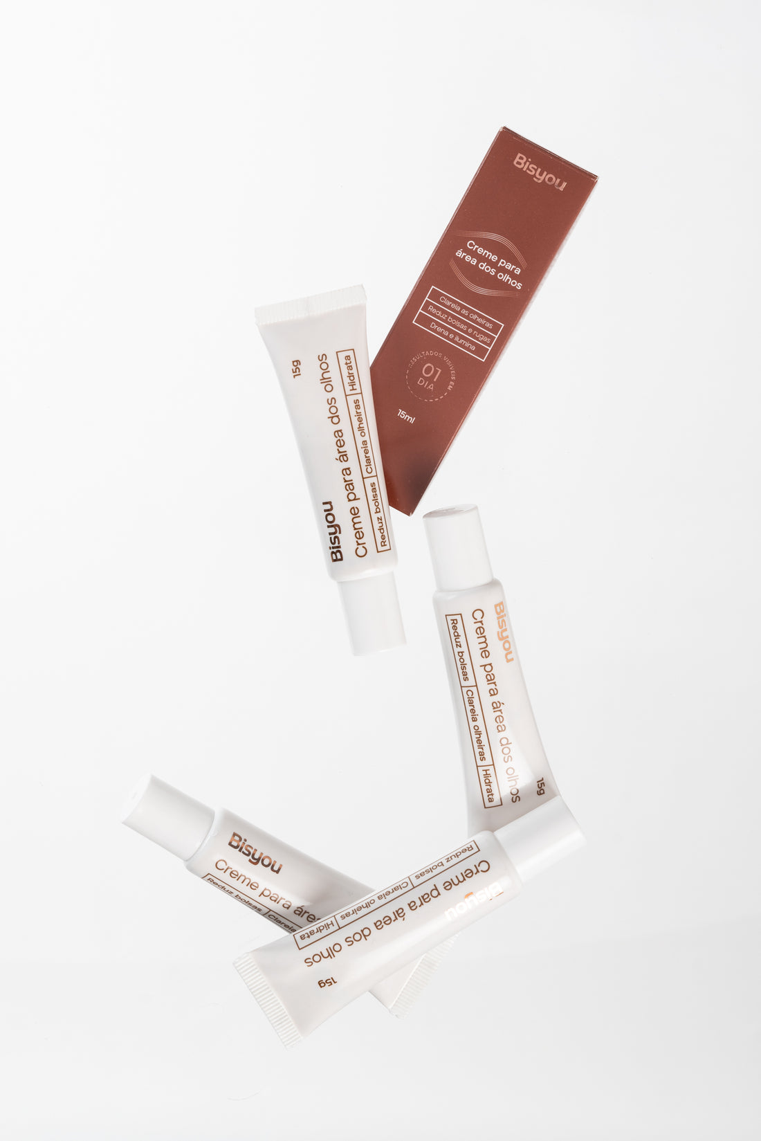 Bioestimuladores naturais de colágeno no Creme para área dos olhos Bisyou