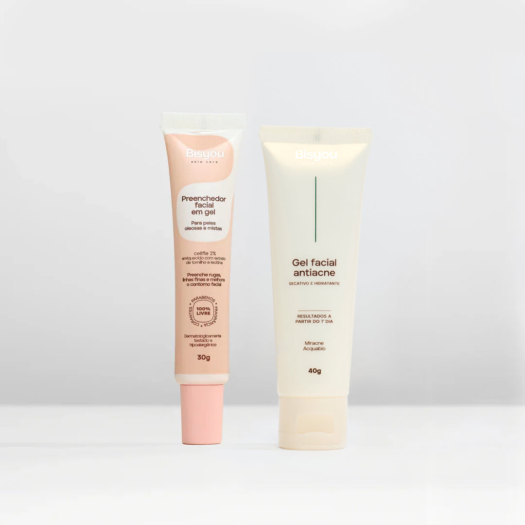 Kit Preenchedor Facial em Gel + Gel Facial Antiacne