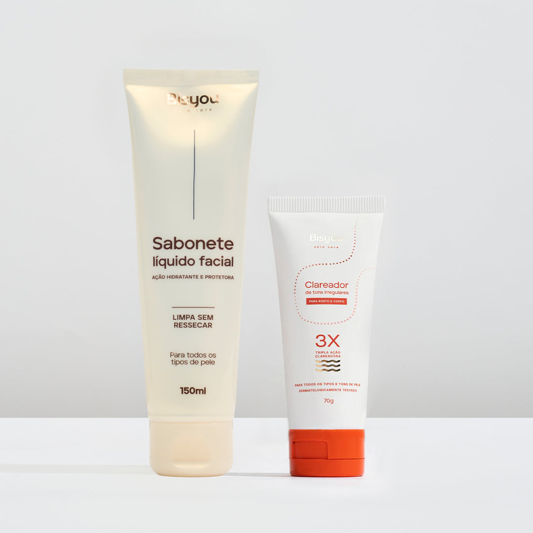 Kit Sabonete Líquido Facial + Clareadores de Tons Irregulares