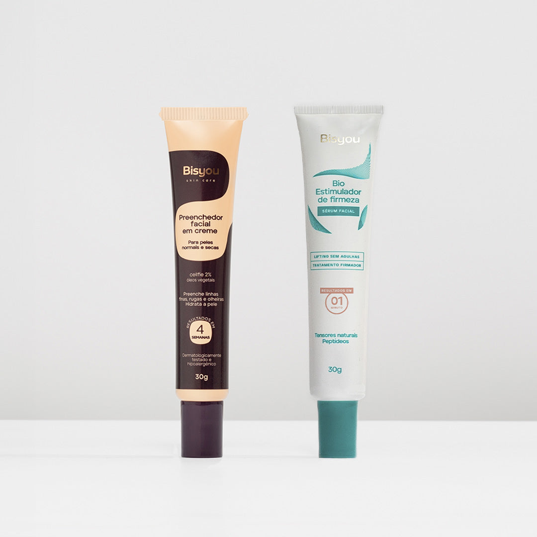 Kit Preenchedor Facial em Creme + Bio Estimulador de Firmeza