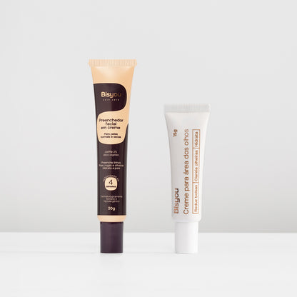 Kit Preenchedor Facial em Creme + Creme para Área dos Olhos