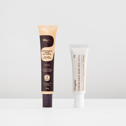 Kit Preenchedor Facial em Creme + Creme para Área dos Olhos
