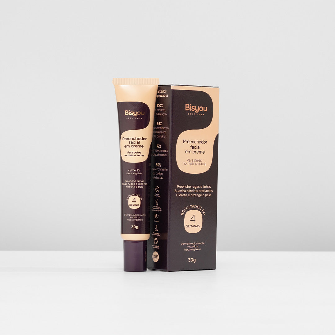Kit Preenchedor Facial em Creme + Clareador de Tons Irregulares + Bio Estimulador de Firmeza