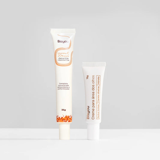 Kit Creme para Área dos Olhos + Vitamina C 20% Pura