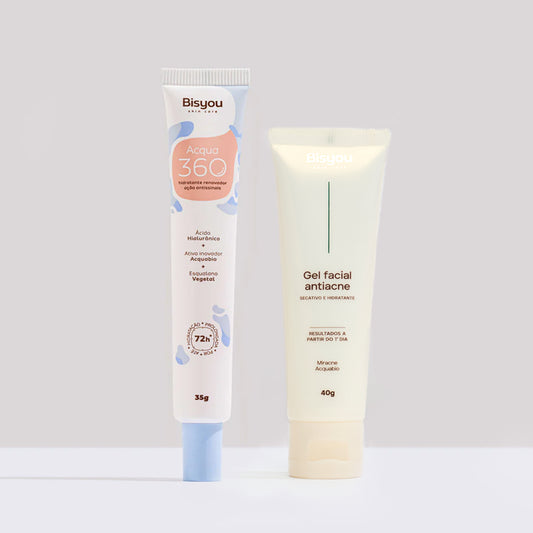 Kit Hidratante Acqua 360 Bisyou + Gel Facial Antiacne