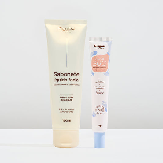 Kit Hidratante Acqua 360 Bisyou + Sabonete Liquido Facial