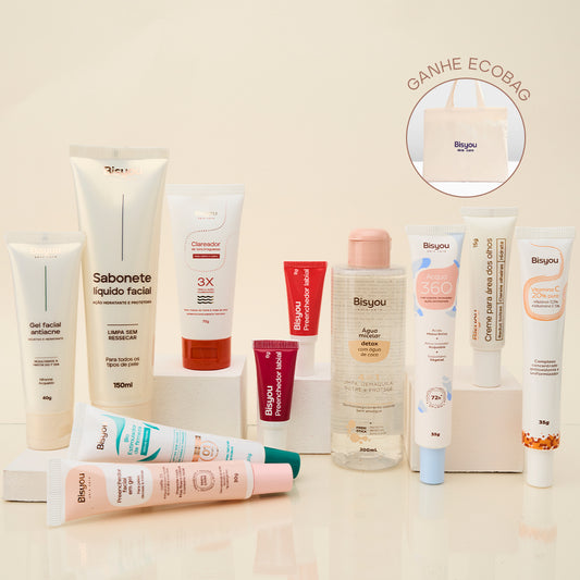 Kit Tudo Pele Mista e Oleosa + Ganhe Ecobag Bisyou
