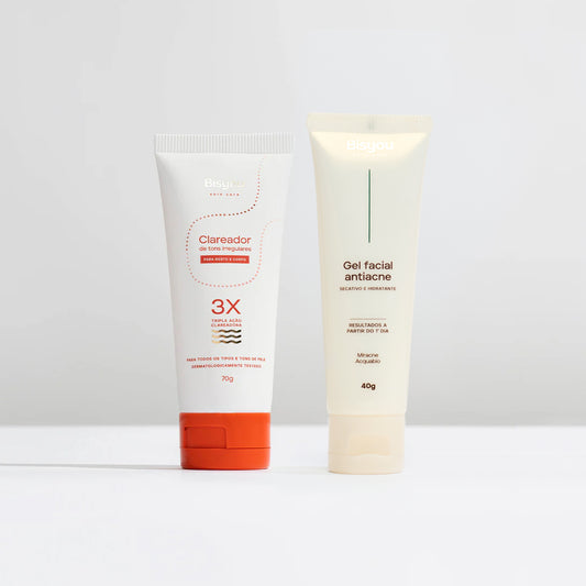 Kit Gel Facial Antiacne + Clareador de Tons Irregulares