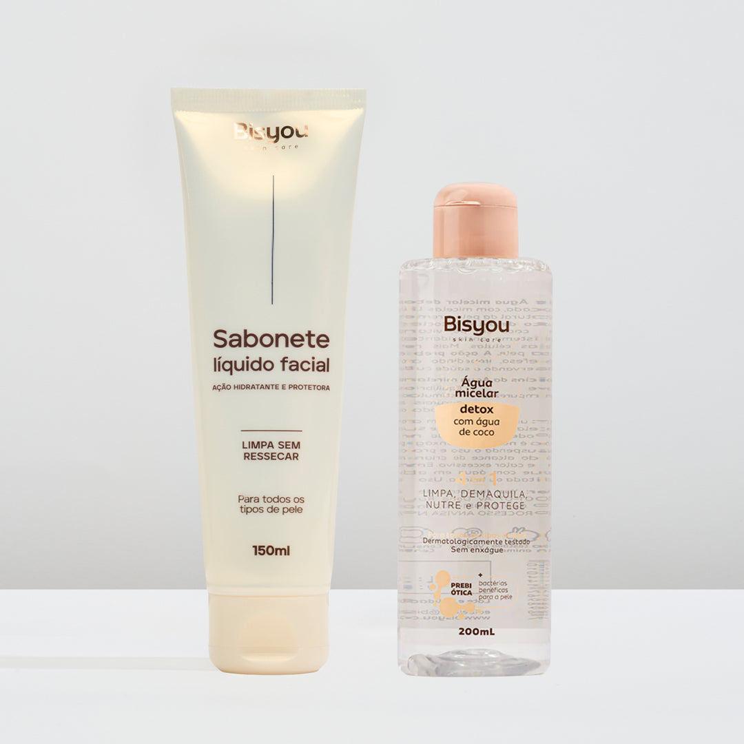 Kit Sabonete Líquido Facial + Água Micelar + Hidratante Acqua 360
