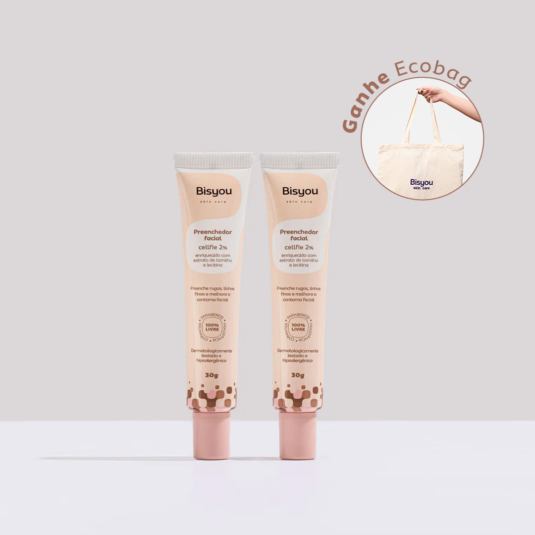 Kit 2 Preenchedores Faciais em Gel + Ganhe Ecobag