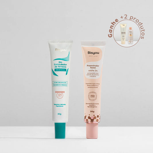 Kit Bio Estimulador + Preenchedor Facial em Gel + Ganhe Sabonete e Água Micelar