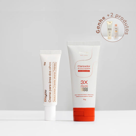 Kit Clareador de Tons Irregulares + Creme Área dos Olhos + Ganhe Sabonete e Água Micelar
