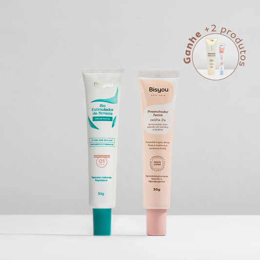 Kit Bio Estimulador + Preenchedor Facial em Gel + Ganhe Sabonete e Hidratante Acqua 360