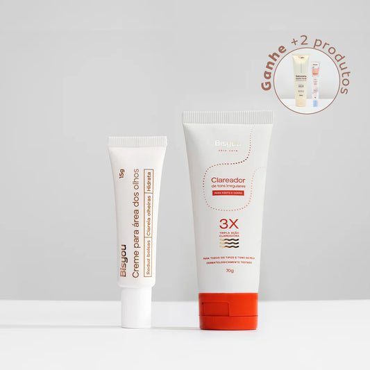 Kit Clareador de Tons Irregulares + Creme para Área dos Olhos + Ganhe Sabonete e Hidratante Acqua 360