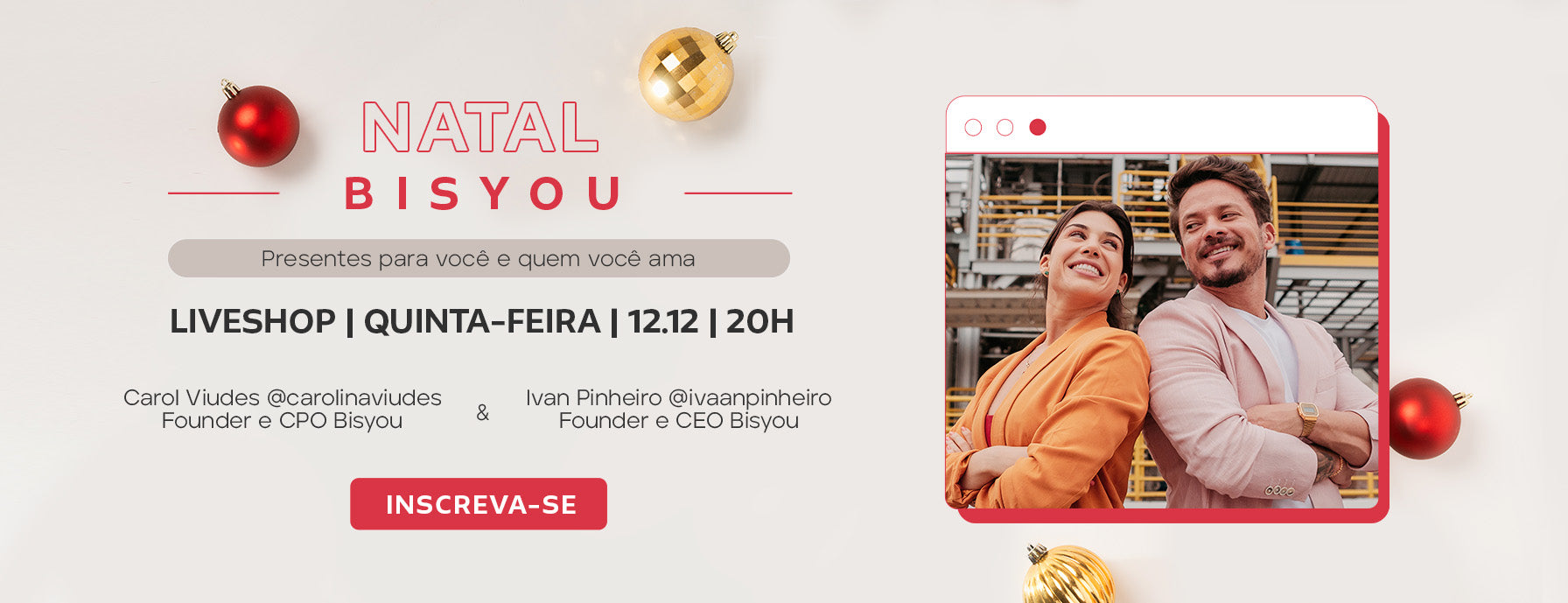 Live Shop Inscrição