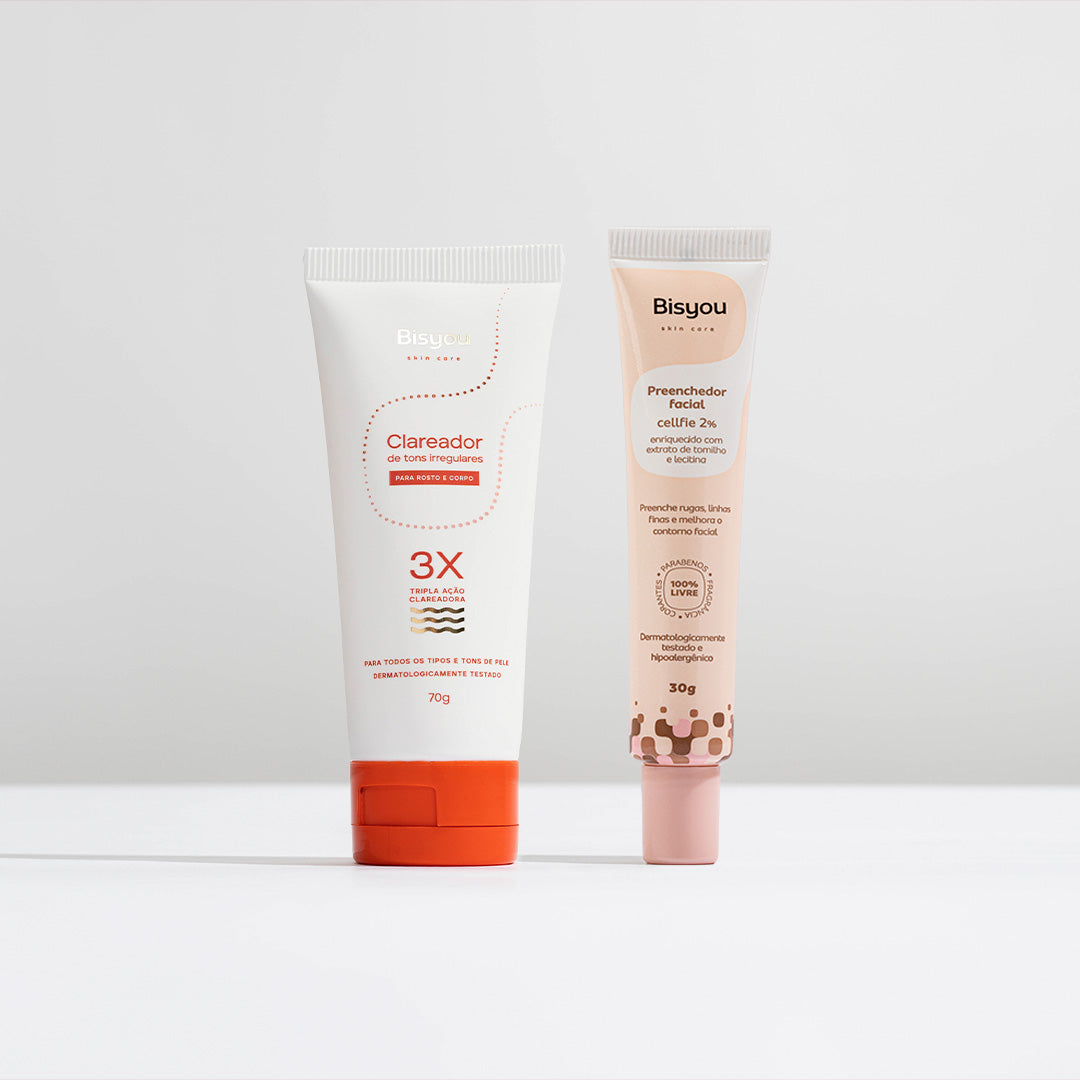 Kit Creme para Área dos Olhos + Clareador de Tons Irregulares – Bisyou