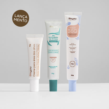 Kit Creme para Área dos Olhos + Hidratante Acqua 360 + Bio Estimulador de Firmeza